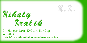 mihaly kralik business card