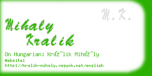 mihaly kralik business card